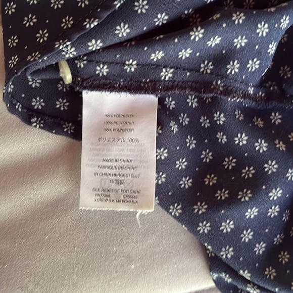 Navy blue polyester dress shirt - Picture 3 of 5